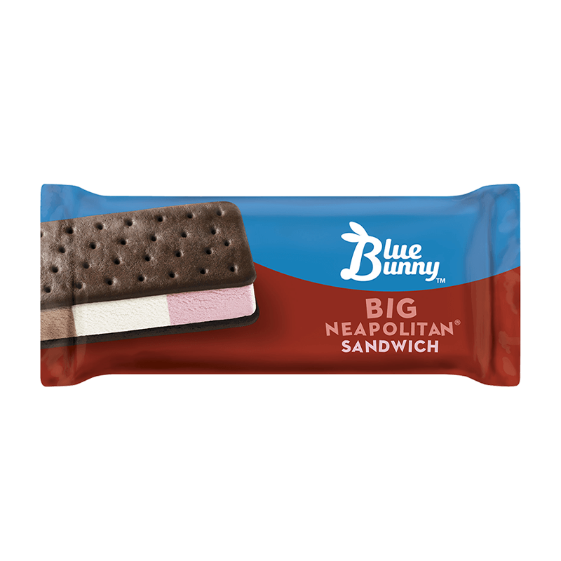 Menu - Blue Bunny Big Neaploitan Sandwich Wrapper
